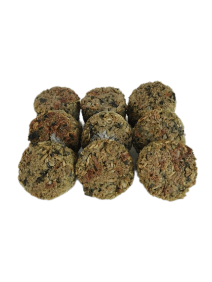 Falafel horneado de granos de arvejas remojadas - bandeja 9 unid.