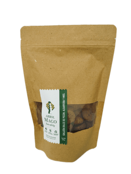 Galletas dulces de pecán, algarroba y miel x 150grs