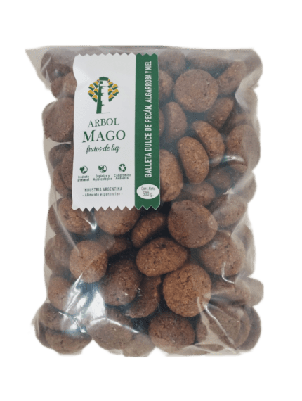 Galletas dulces de pecán, algarroba y miel x 500grs