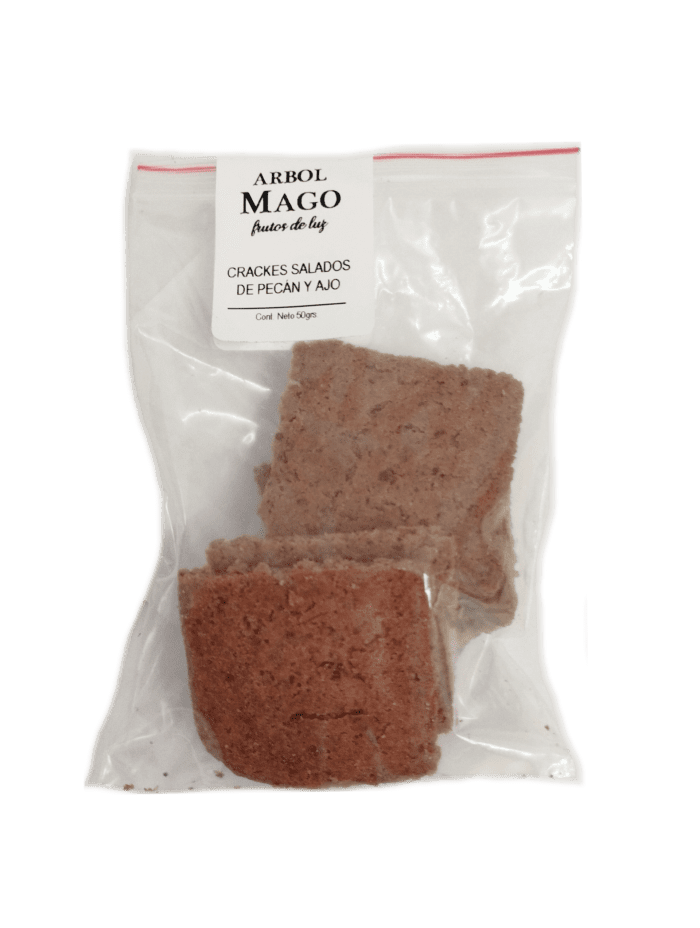 Crackers salados de pecán y ajo fresco - Bolsita minibreak x50grs