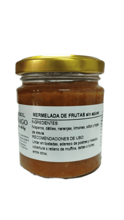 Mermelada de frutas sin azúcar x220cc (Calabaza, maracuyá, limón y dátiles)