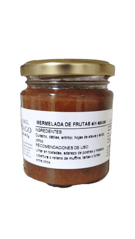 Mermelada de frutas sin azúcar x220cc (durazno y dátiles)
